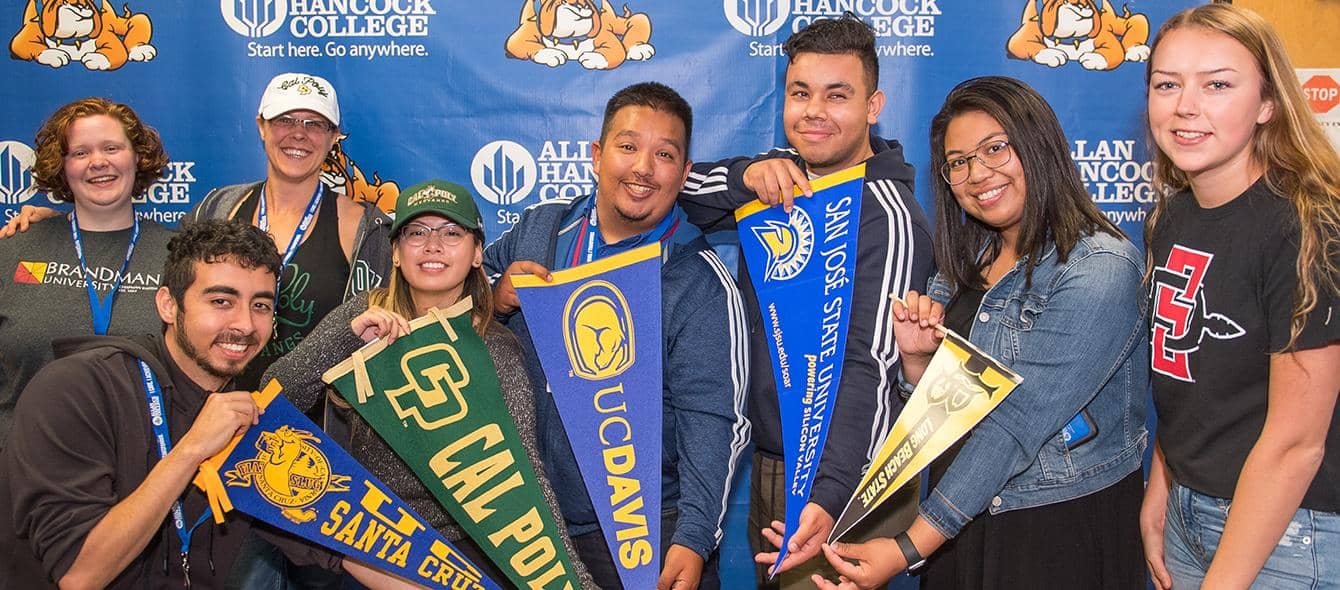 Transfer students at an event