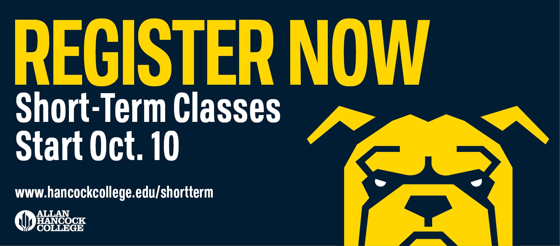 Register Now Short-term classes start Oct. 10