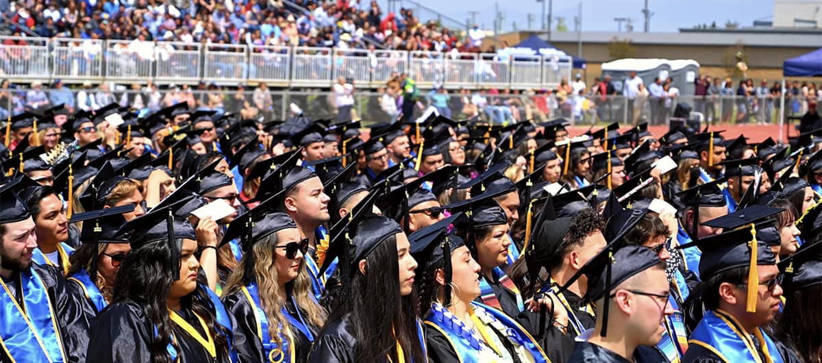 View of graduates