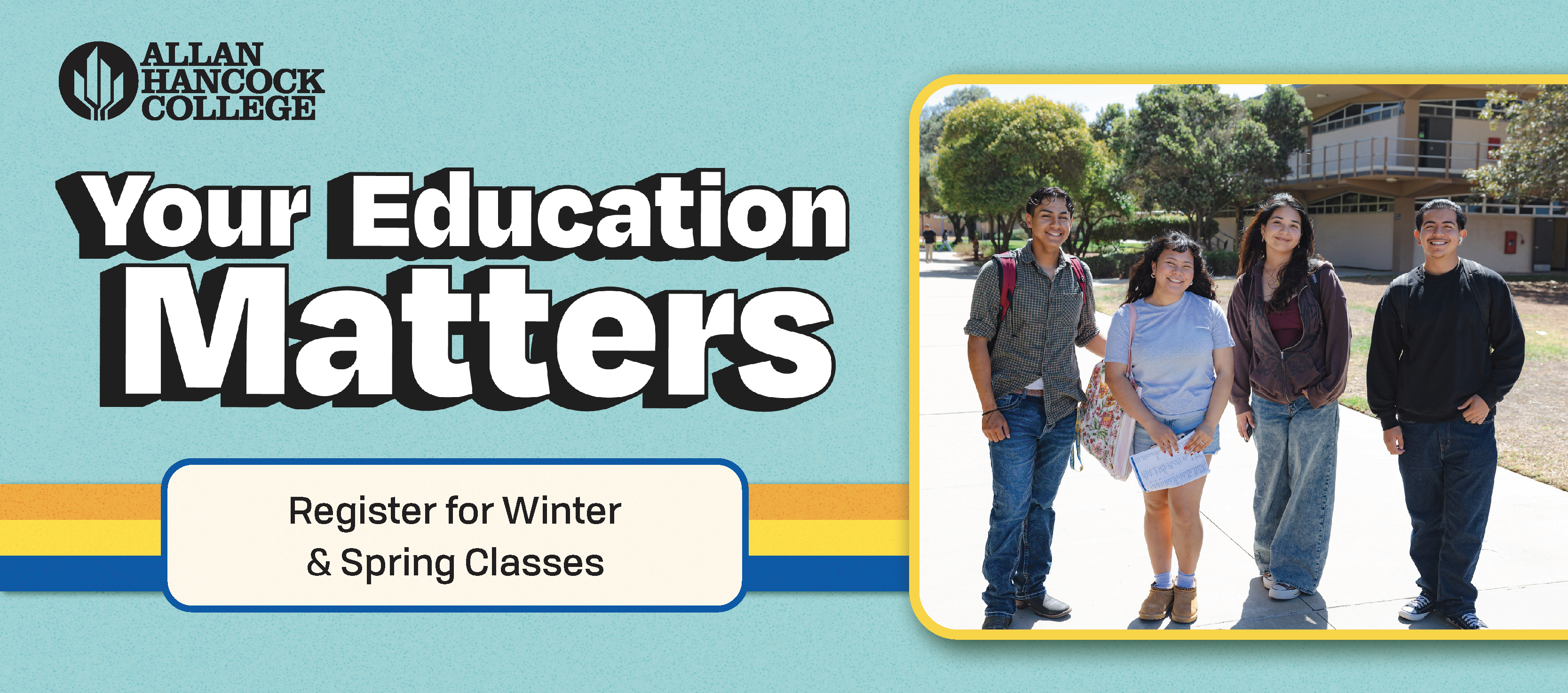 Four students posing for photo.