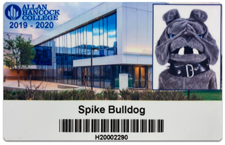 Bulldog mascot photo in an ID card