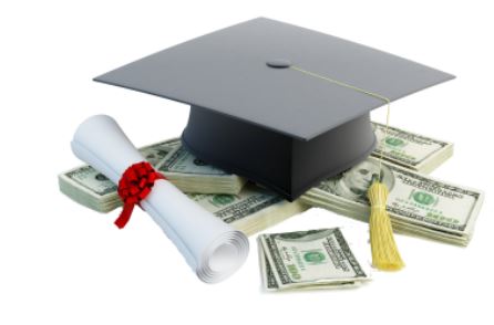 graduation cap and money illustration