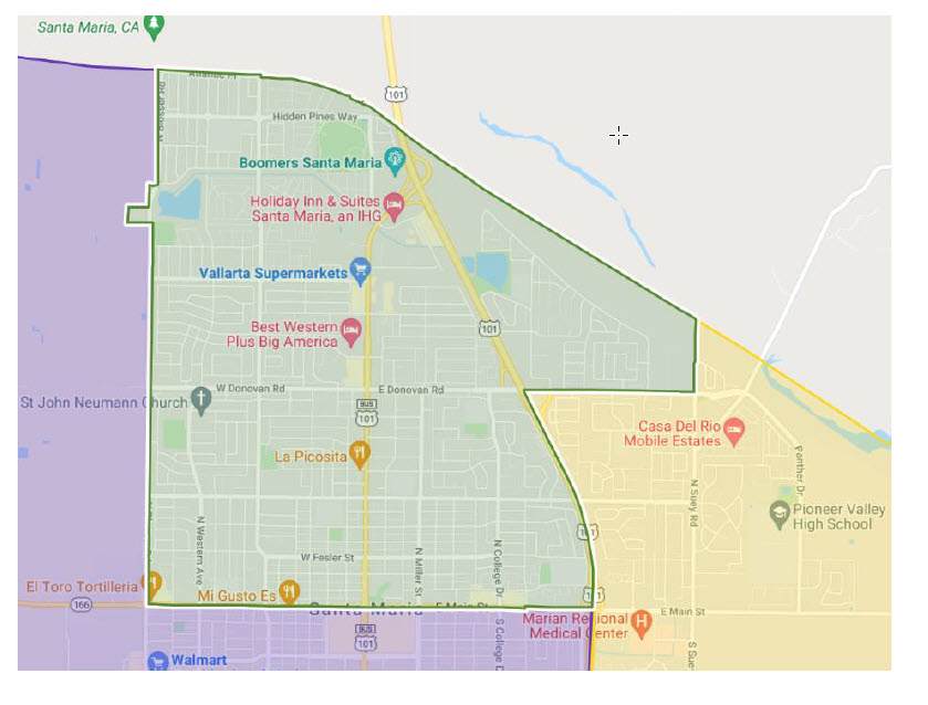 Area 1 boundary