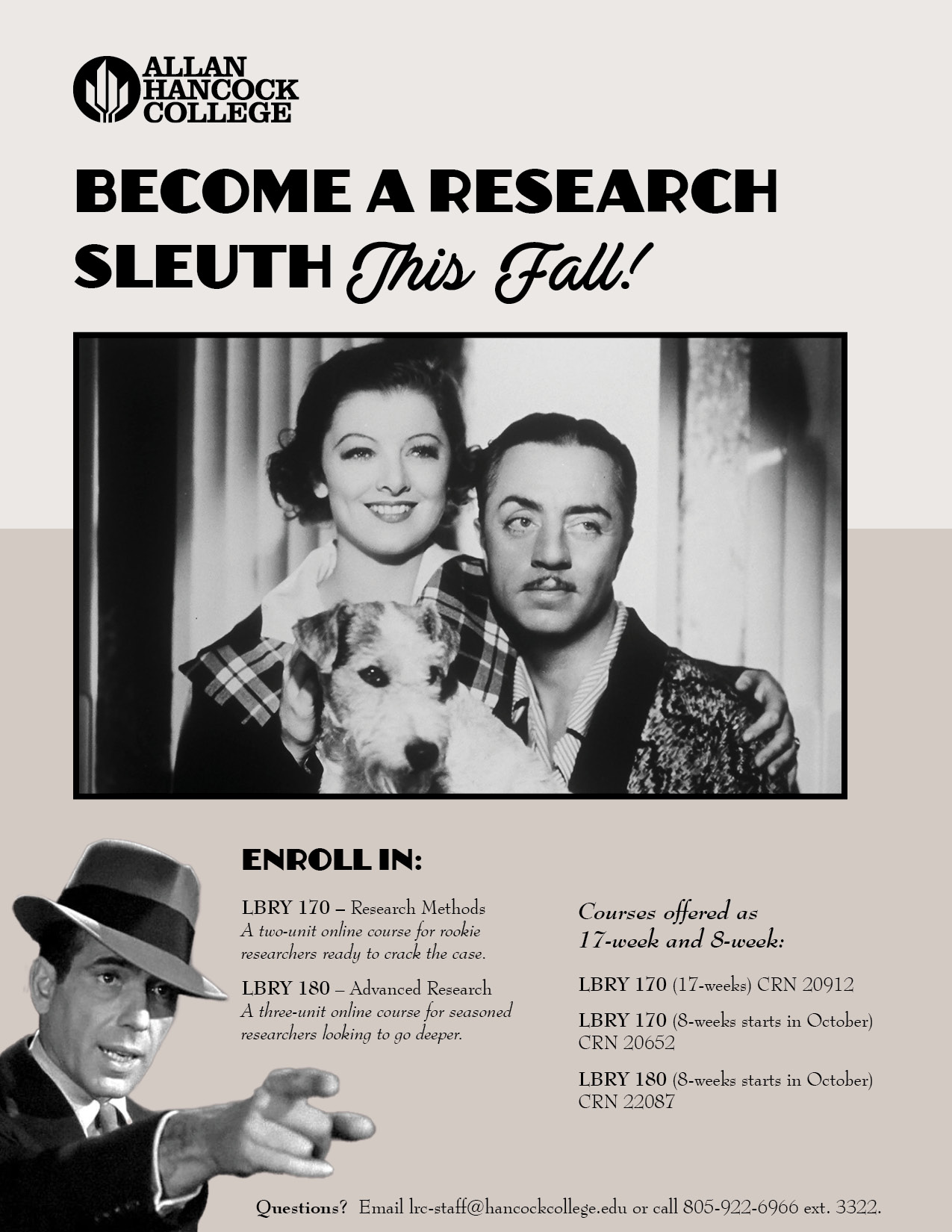 Fall 2025 flier for library courses.