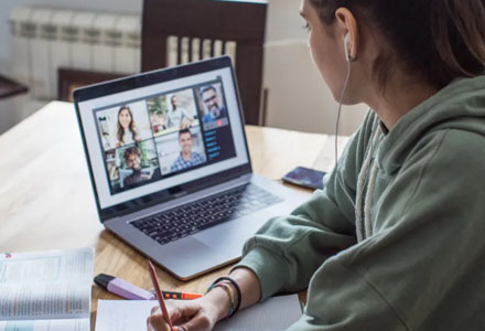 Computer with a virtual meeting