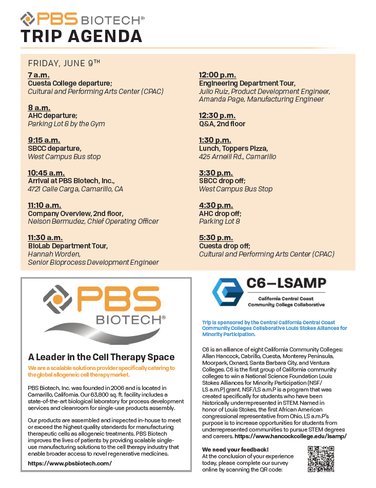 PBS BioTech Trip Flyer