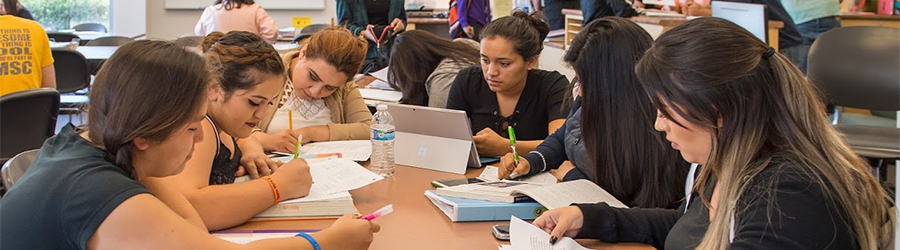 Young women doing math