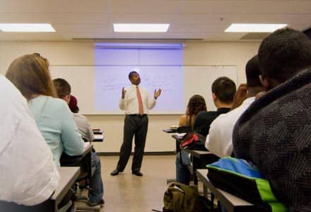 Man teaching a class