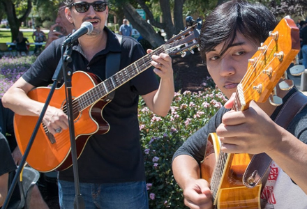 Musicians with guitars