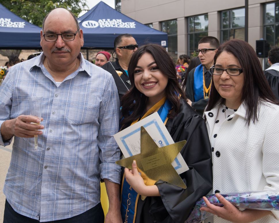 parents with graduate daughter