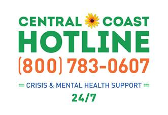 Central Coast Hotline 24/7 mental support 1-800-783-0607