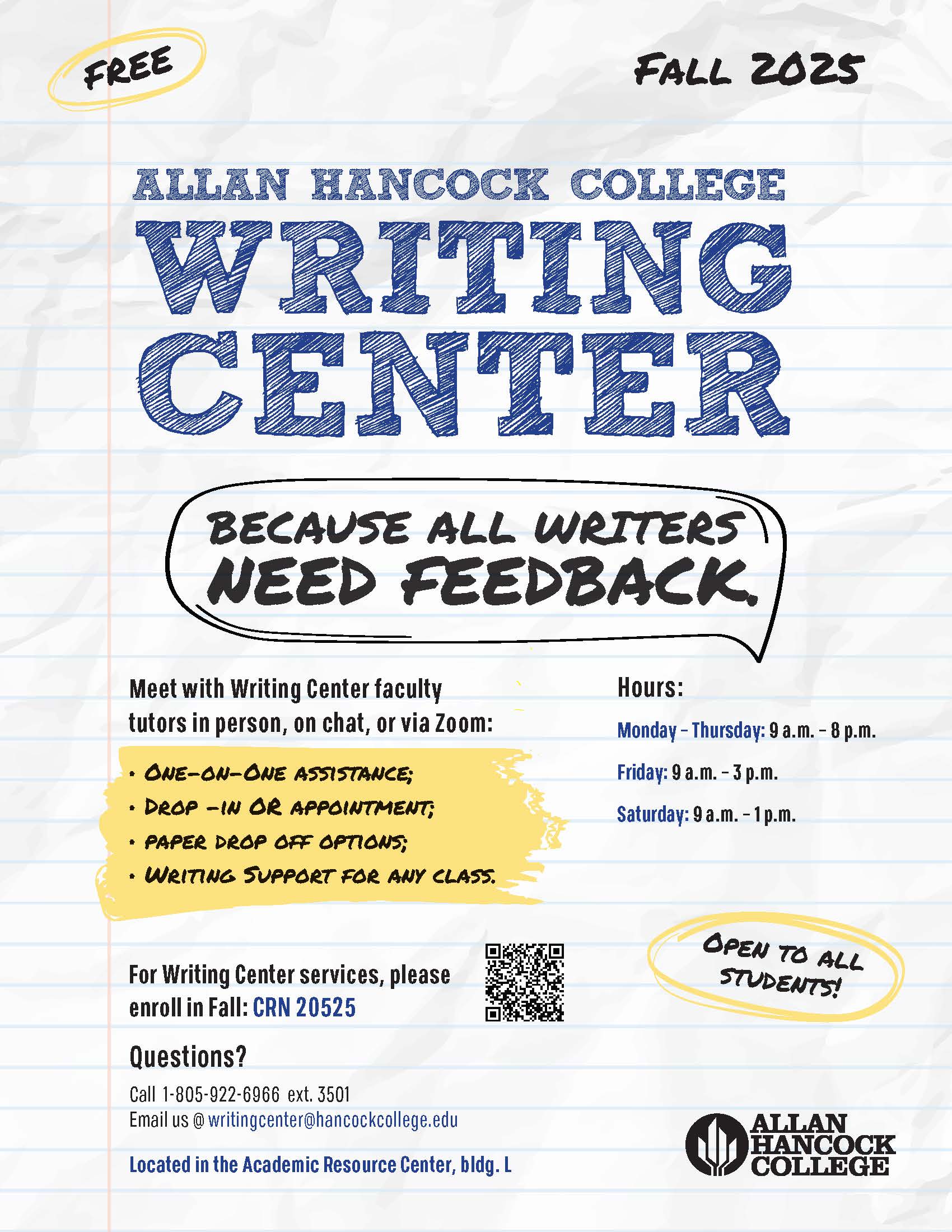 Fall 2025 WC Flyer