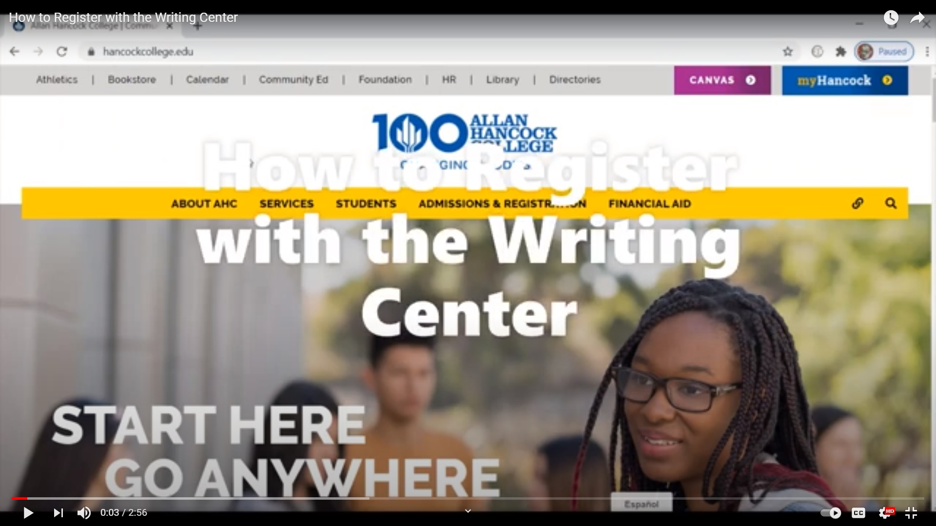 How to Register with the Writing Center